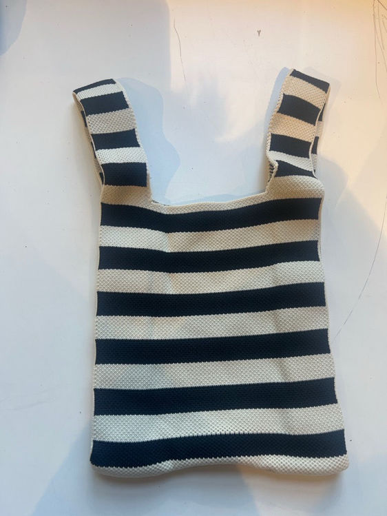 Billede af Black line knitting bag 