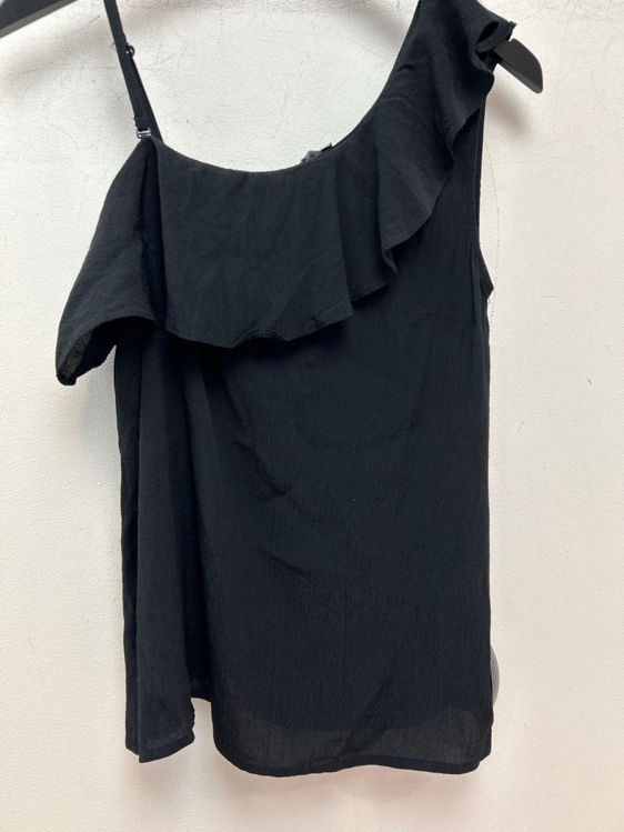 Billede af Vintage bluse asymmetrisk m. Flæse 