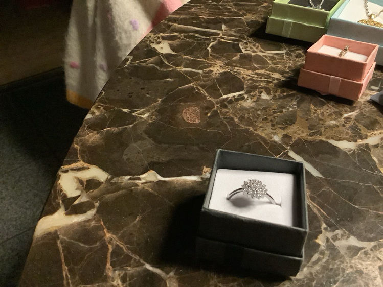 Billede af Ring S/blomst sølv 