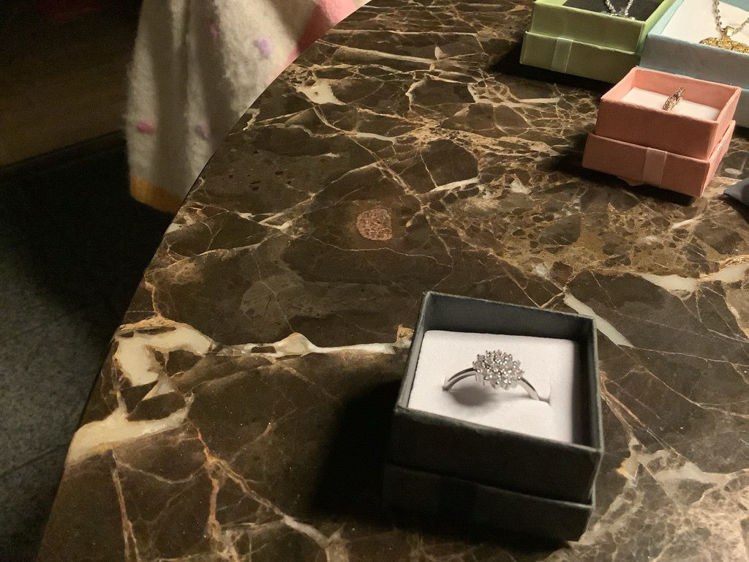 Billede af Ring S/blomst sølv 