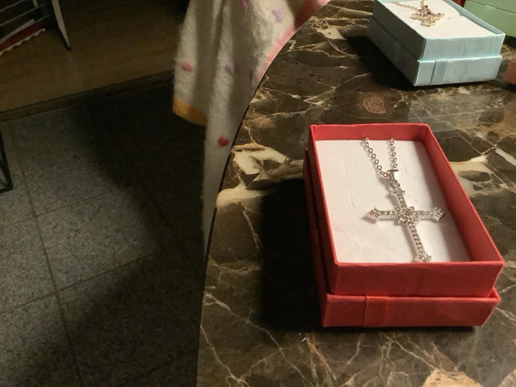 Billede af Hakskæde S kors Sølv 