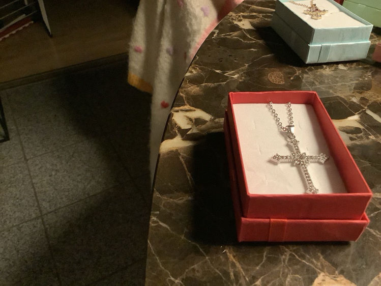 Billede af Hakskæde S kors Sølv 
