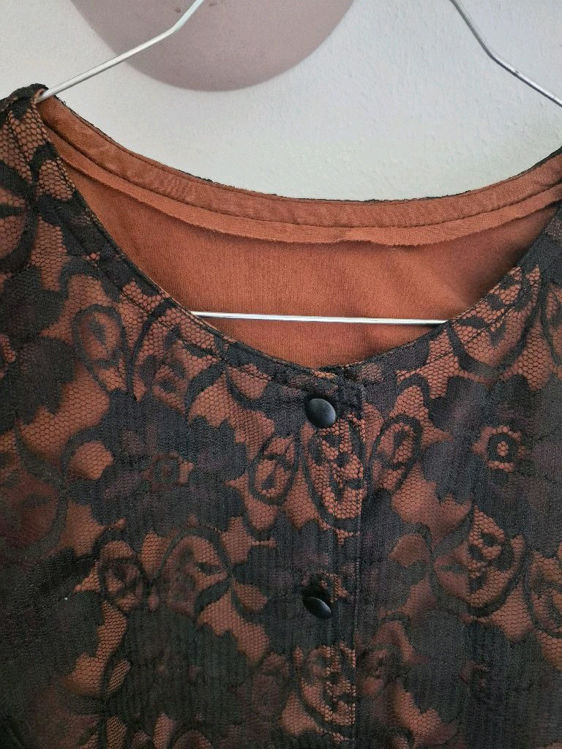 Billede af Sort_orange cardigan