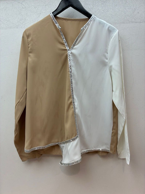 Billede af Ny bluse aldrig brugt hvid beige 