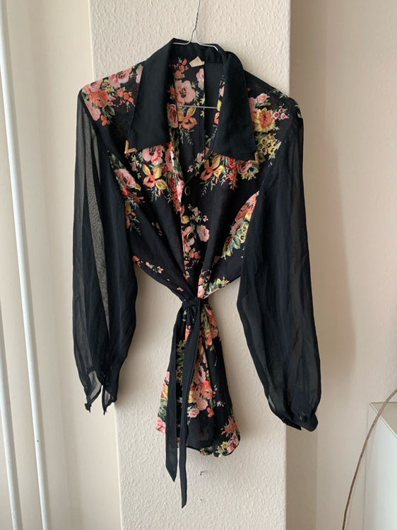 Billede af Vintage blomstret skjorte 