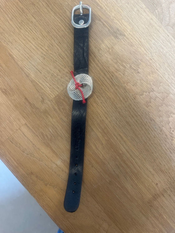 Billede af Cleopatra læder armbånd med sølv