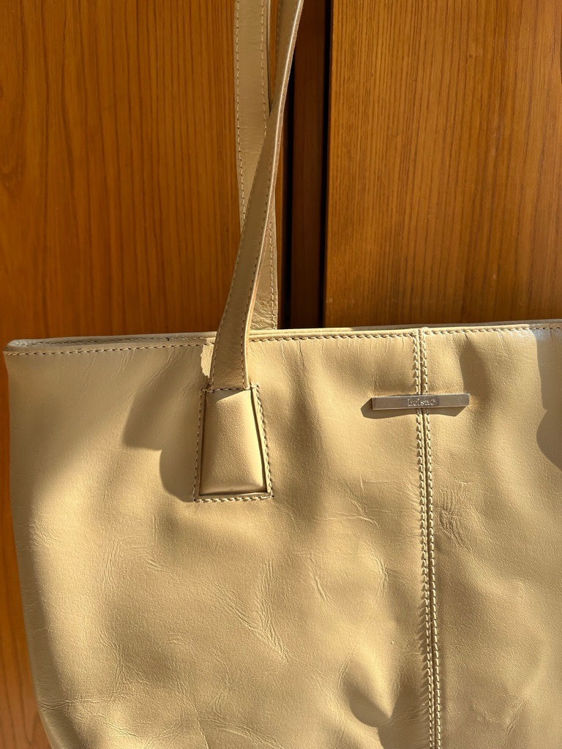 Billede af Beige lædertaske