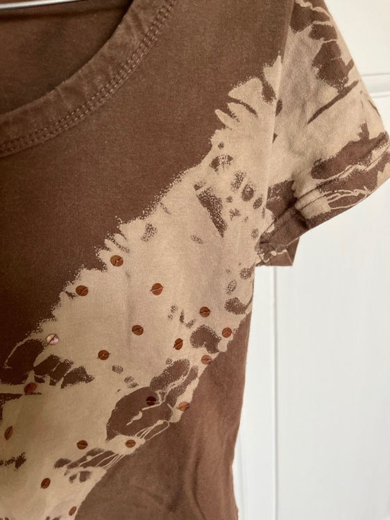 Billede af Vintage brun t shirt med palietter