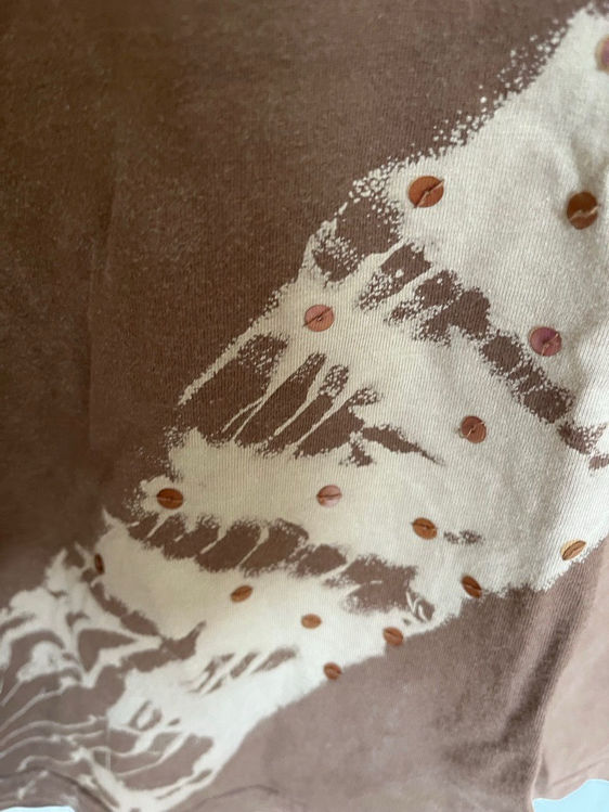 Billede af Vintage brun t shirt med palietter