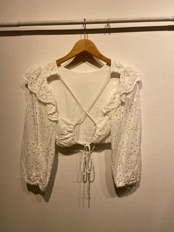 Billede af Cropped blonde top Zara