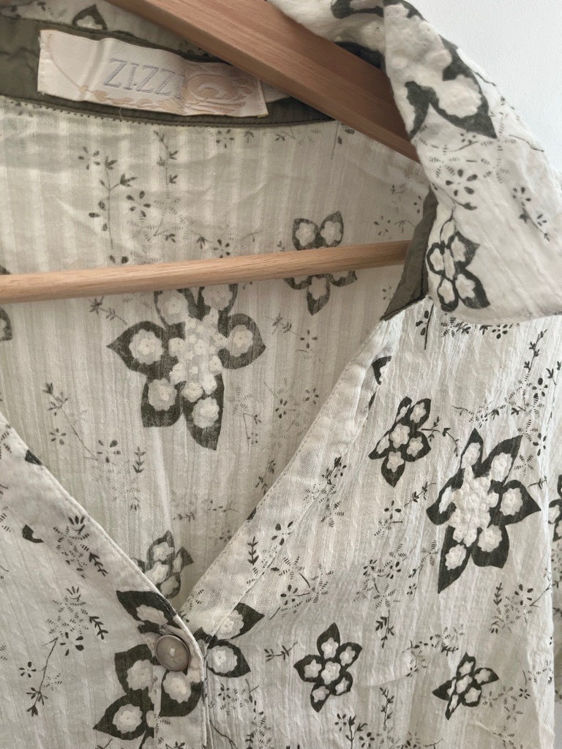 Billede af Zizzi vintage blomster kortærmet skjorte