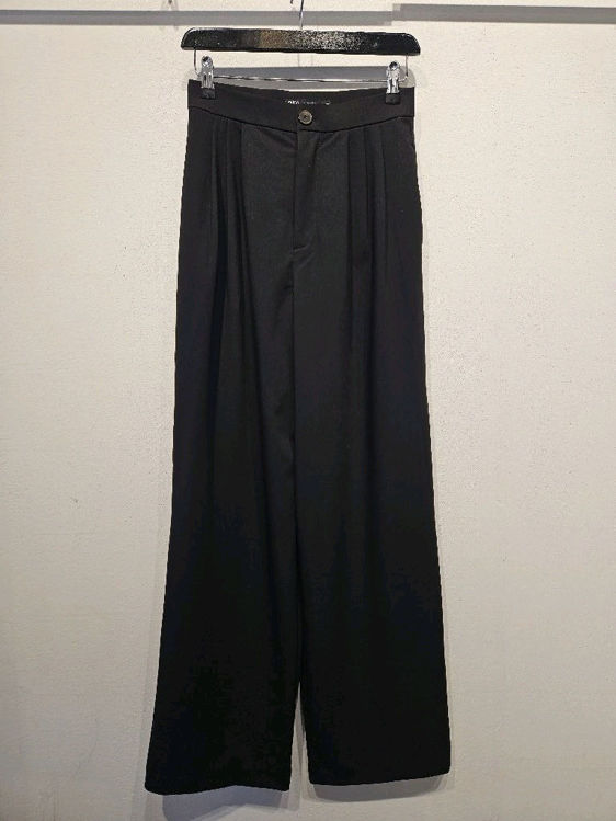 Billede af Zara super fine wide leg high waist bukser