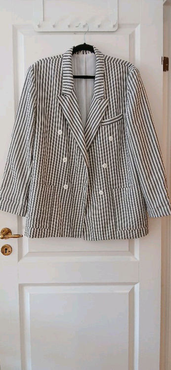 Billede af Brændte, stribet blazer