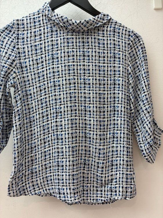 Billede af Hvid og blå bluse Zara