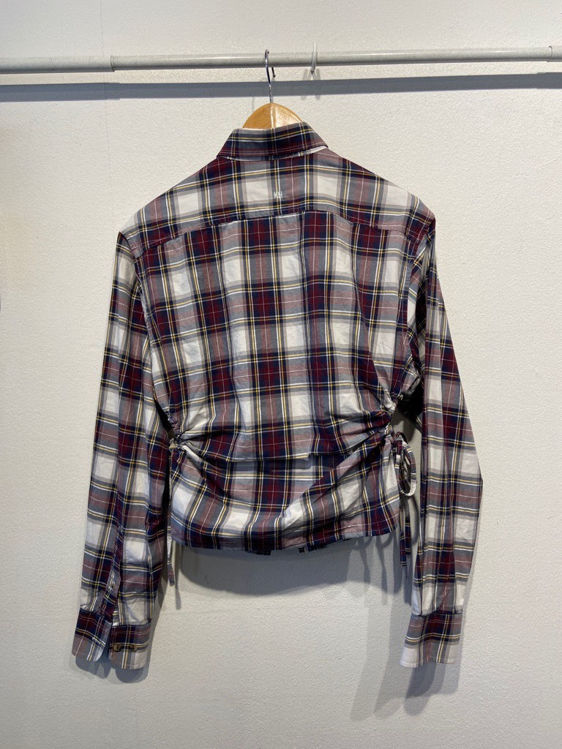 Billede af KH Upcycled skjorte langærmet rød/hvid ternet
