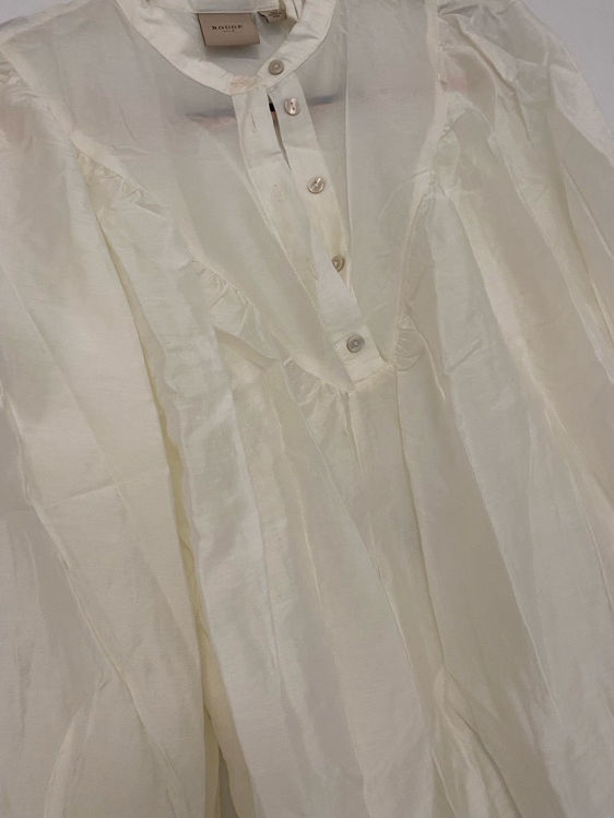 Billede af Rouge str M råhvid bluse tynd l/s