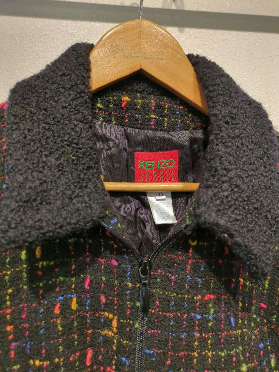 Billede af KENZO JUNGLE Bolero jakke i Boucle med plys krave