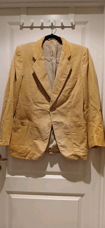Billede af Vintage fløjls blazer i gul