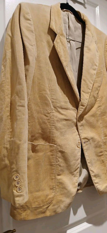 Billede af Vintage fløjls blazer i gul