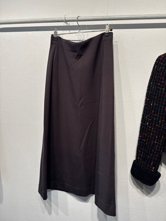 Billede af Brun jersey nederdel 